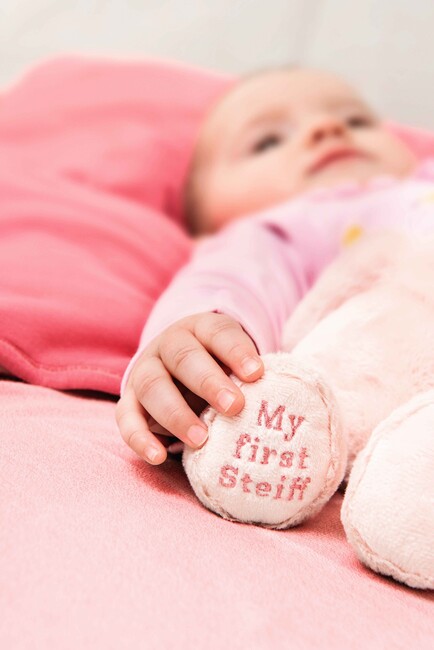 Steiff Kosedyr Min Første Kanin Hoppie 26 cm, Rosa