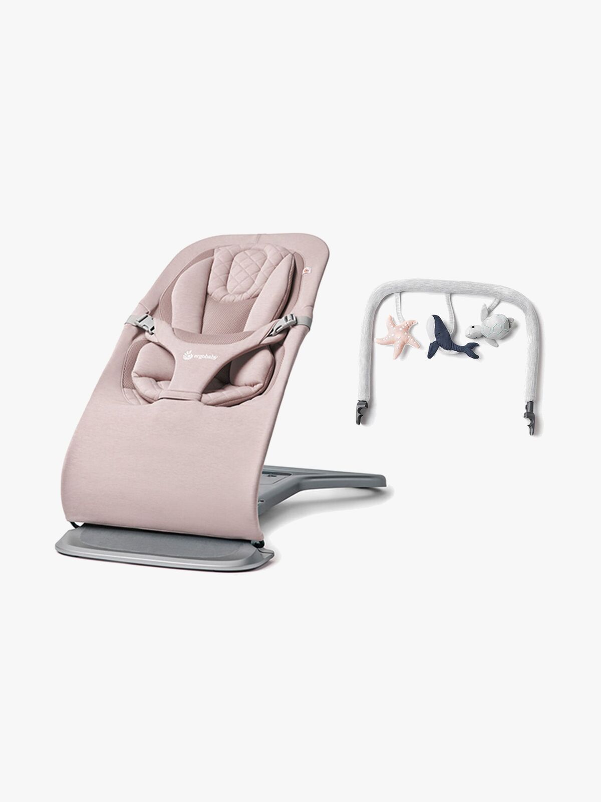Ergobaby Evolve 3-in-1 Vippestol inkl. Lekebøyle, Blush Pink