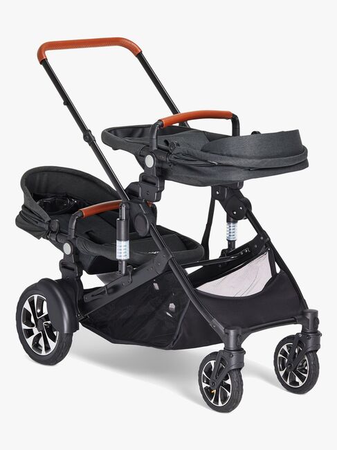 Beemoo Maxi 4 Twin Søskenvogn inkl. Søskensete, Black/Black