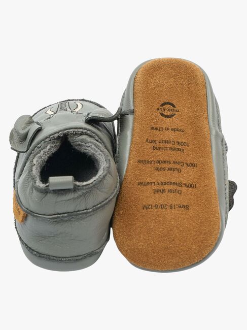 Mikk-Line Leather Tøfler, Elephant