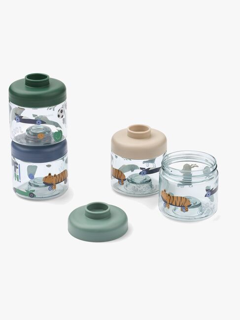 LIEWOOD Dominique Tritan Snacksbokser 100 ml 4-Pakk, Fun/Beach Blue