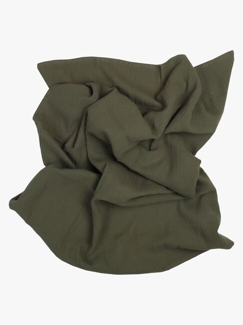 Oh, Poppy! Holly Musselin Teppe 2-Pack, Fresh Vanilla/ Forest Green
