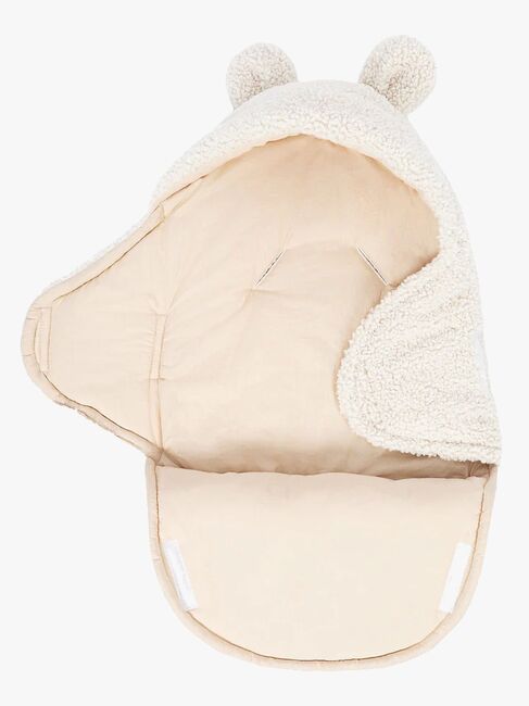 MeowBaby Bearly Svøpeteppe med Bjørneører, Cream