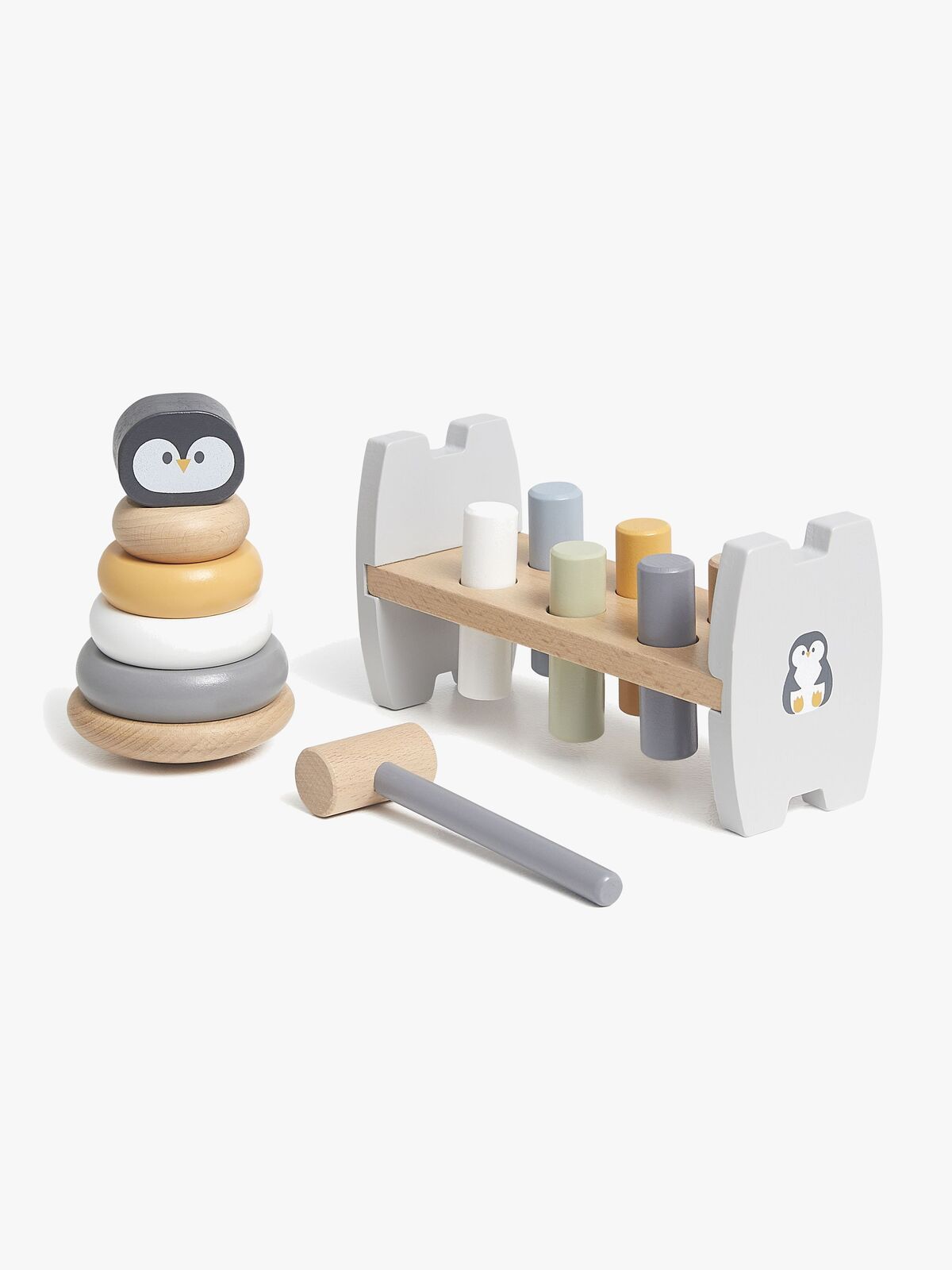 PolarB Lekesett Bankebrett og Stableklosser Pingvin