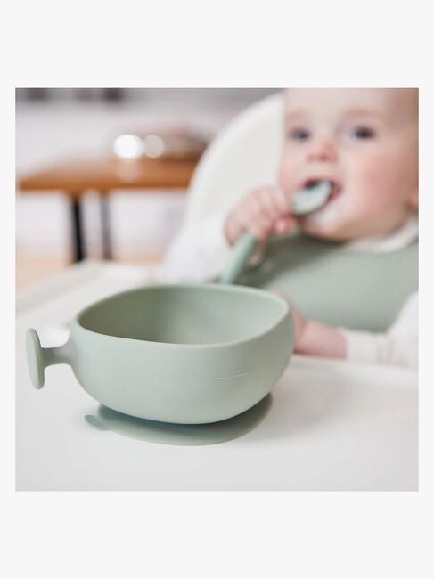 b.box Skål med Lokk Silikon, Sage