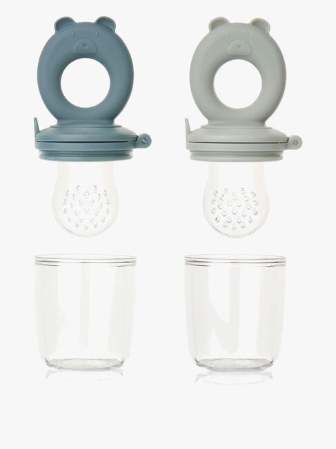 LIEWOOD Miranda Feeder 2-Pack, Whale Blue/Dove Blue
