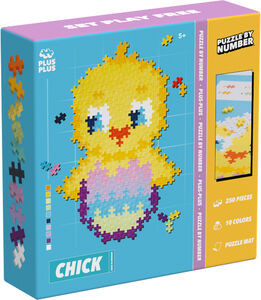 Plus-Plus Puzzle By Numbers Chick Byggesett 250 Deler
