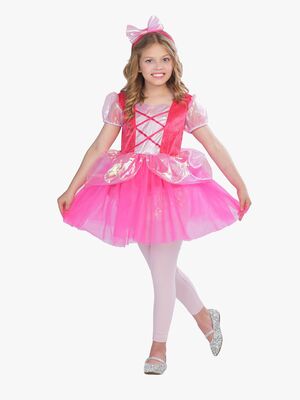 Magic Flip Kostyme Prinsesse 110-116 cm, Rosa
