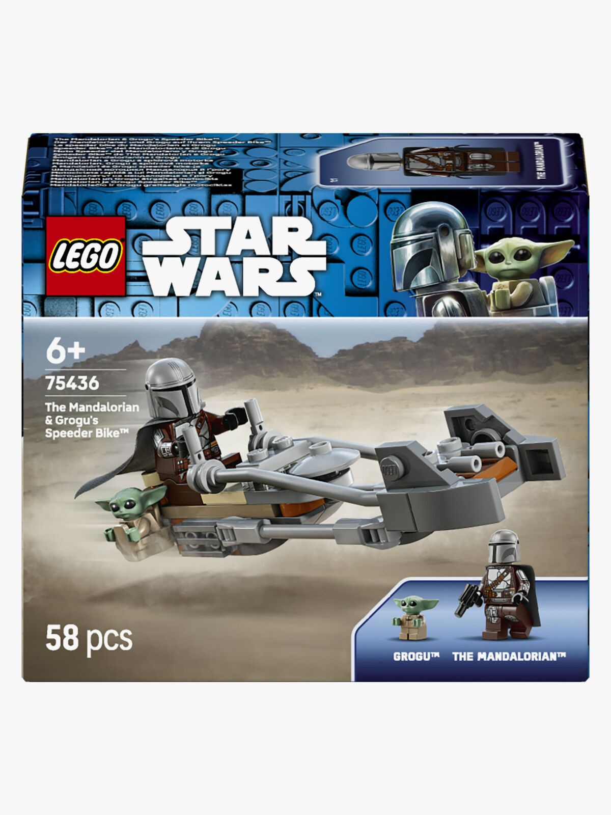 LEGO Star Wars 75436 Mandalorianeren og Grogus speedersykkel