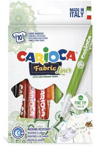 Carioca Tekstilpenner 10 Stk