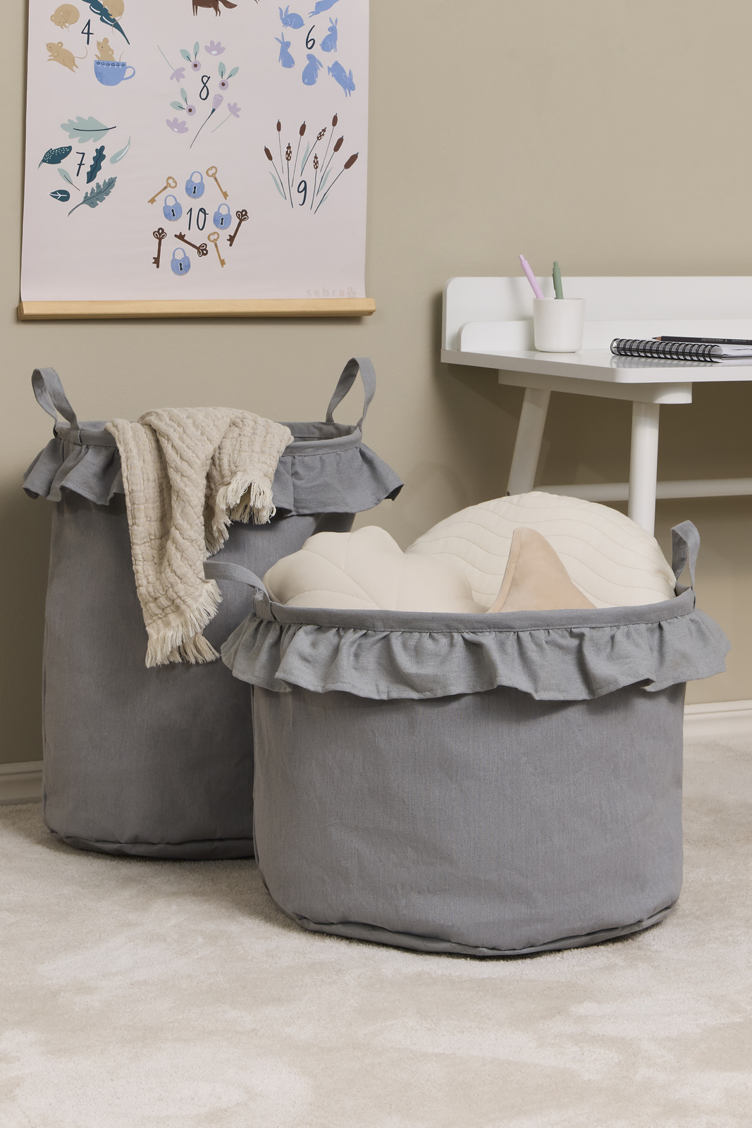 Alice & Fox DEMI Oppbevaringskurver 2-Pack, Grå