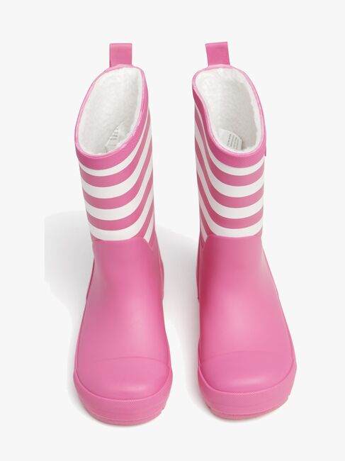 Nordbjørn Dunder Fôrede Gummistøvler, Fuschia/White