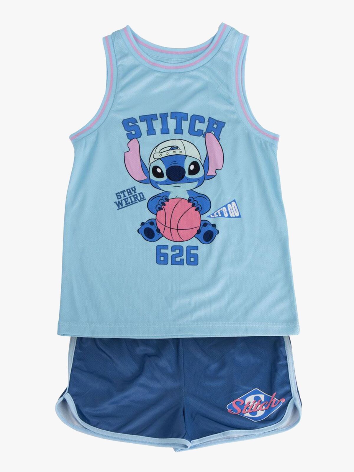 Disney Stitch Singlet & Shorts Sport Sett, Blå