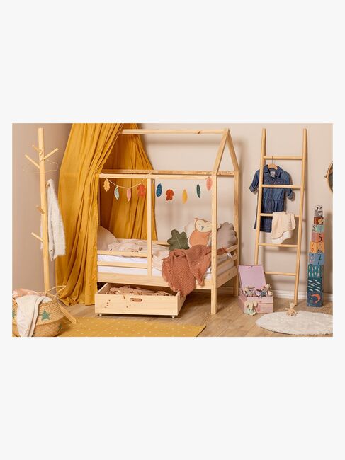 Minitude Nordic JAX Juniorseng 70x140 med Sengeskuff, Natur