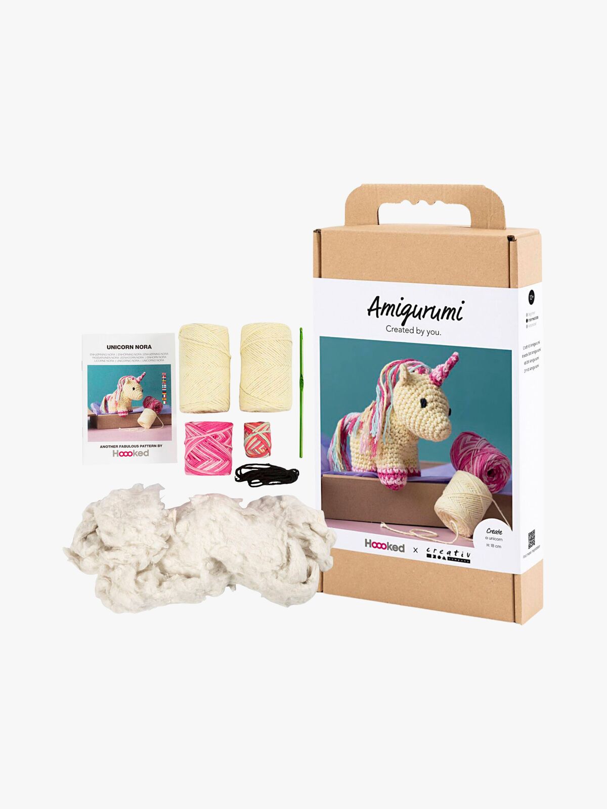 Creativ Company Heklesett Amigurumi Enhjørning DIY