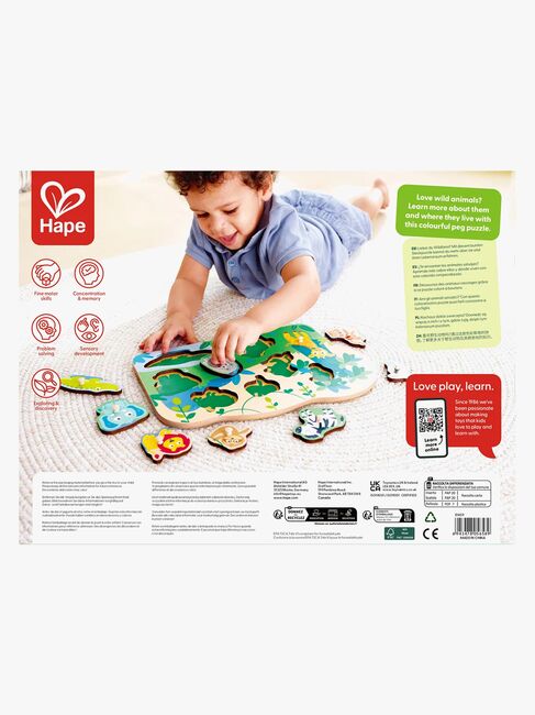 Hape Knottepuslespill Villdyr 10 Brikker