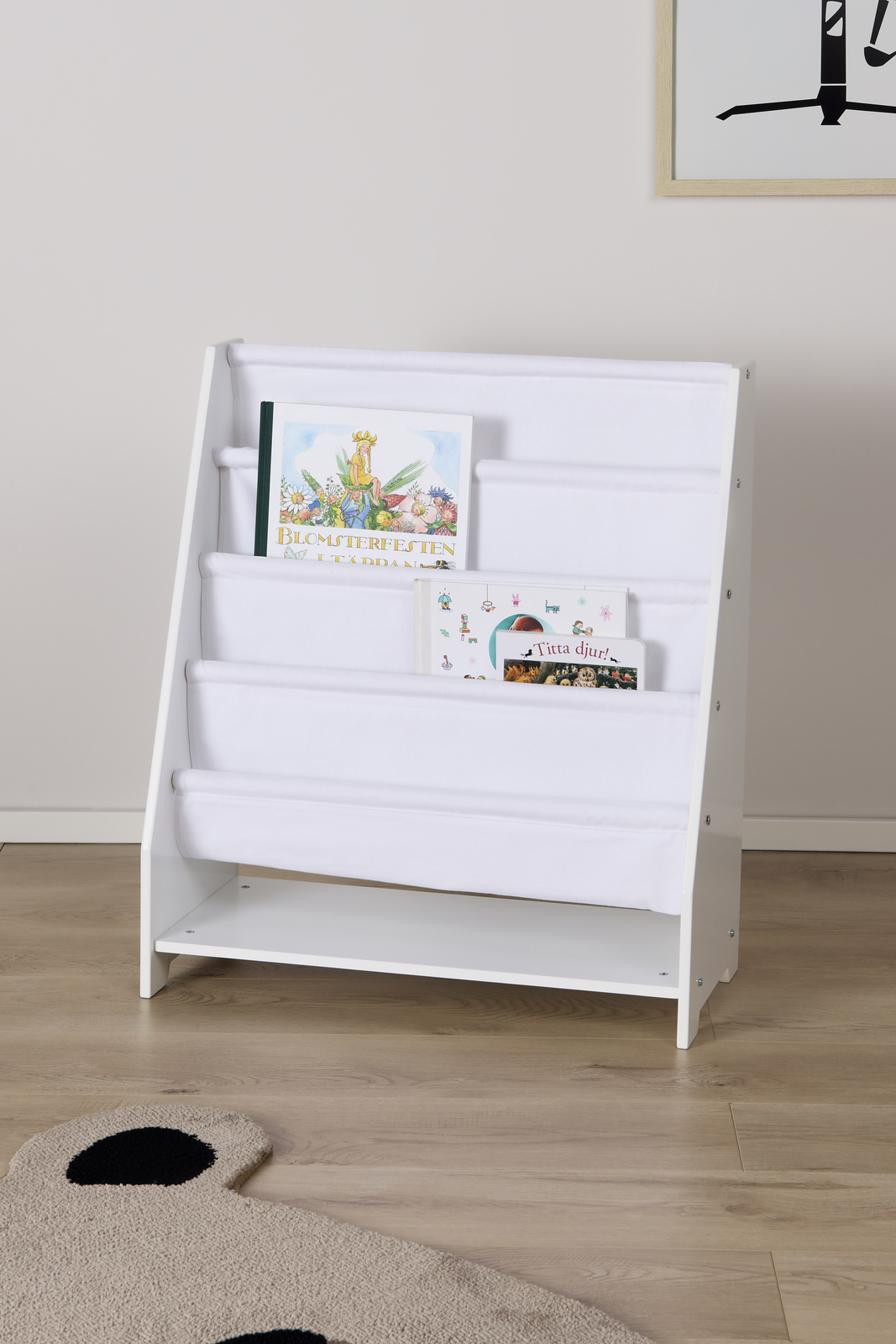 Alice & Fox WILLA Bokhylle Kanvas, Hvit