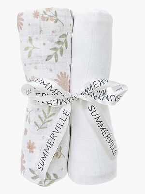 Summerville Organic Musselinteppe 2-Pakk, Blossom