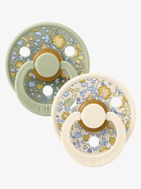 BIBS x Liberty Colour Smokk 2-Pack Lateks Str 1 Rund, Eloise/Sage Mix