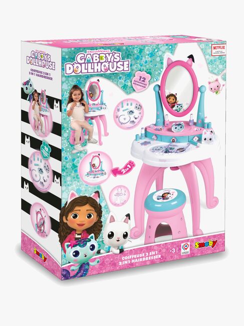 Smoby Gabby's Dollhouse 2-i-1 Sminkebord med Krakk