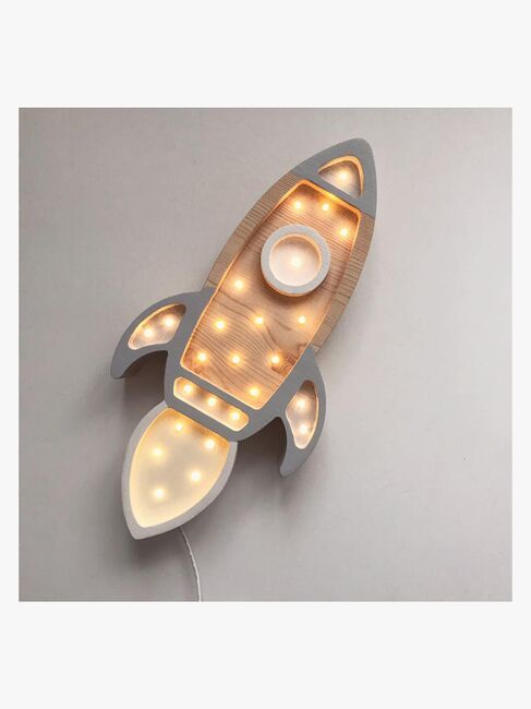Little Lights Lampe Romrakett, Grey Wood