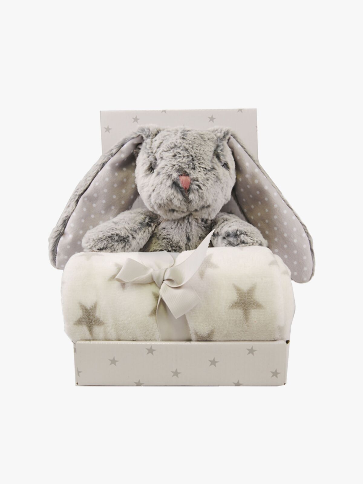 CarloBaby Fleeceteppe og Kosedyr Kanin, Grå