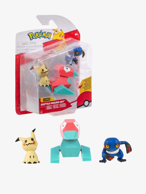 Pokémon Battle Figursett Mimikyu, Porygon & Croagun 3-Pakk