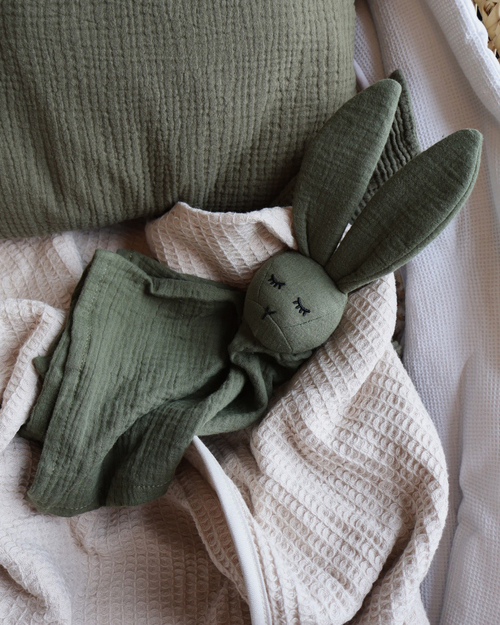 Oh, Poppy! Leia Kanin Koseklut Musselin, Linen Green