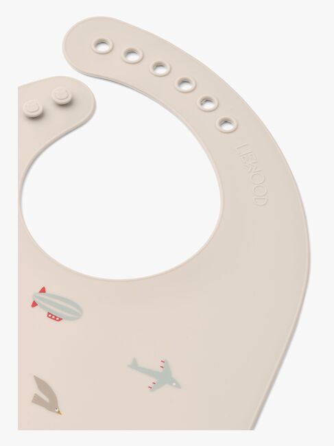 LIEWOOD Tilda  Mønstret Smekke Silikon 2-Pack, Aviator/Ecru