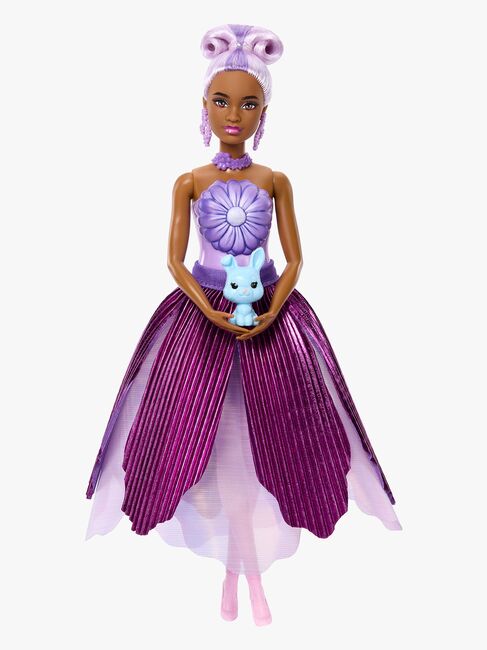Barbie Petal Pop Flower Surprise Dukke Prestekrage, Lilla