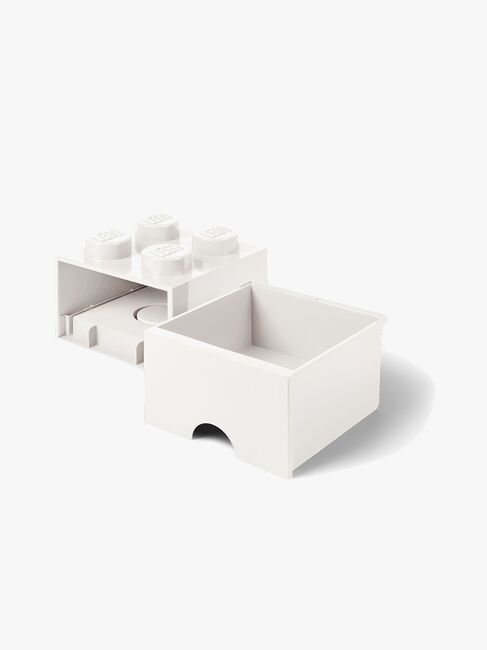 LEGO Oppbevaringsboks med Skuff 4, Hvit