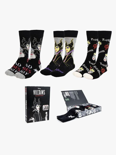 Disneys Villains Sokker 3-pakning, Svart