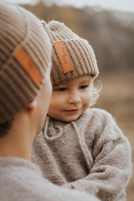 BabyMocs Strikket Lue, Greige