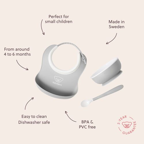 BabyBjörn Matsett 3 Deler, Grå