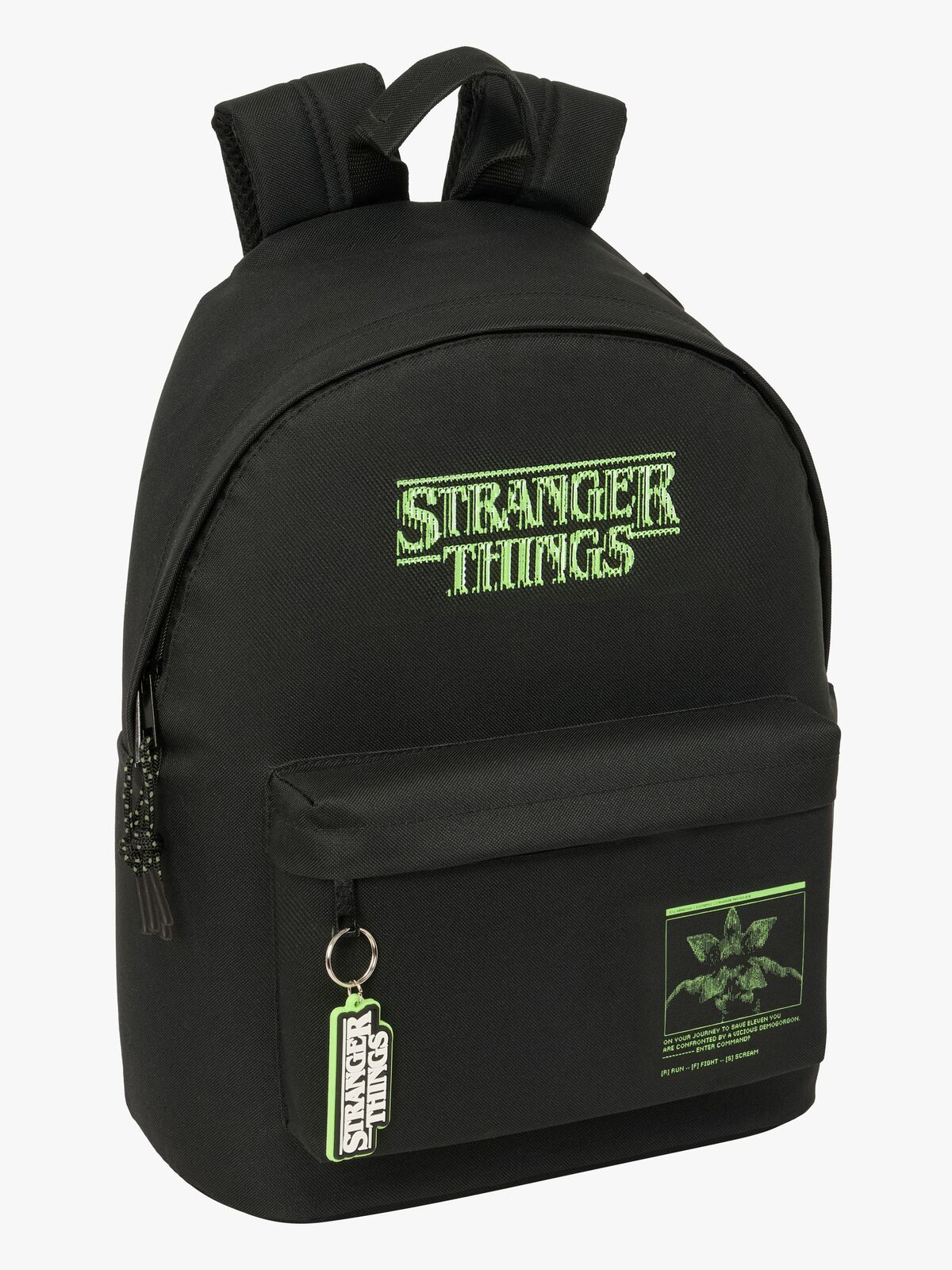Stranger Things Bærbar Data 14,1" Ryggsekk, Svart/Grønn