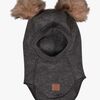 Mikk-Line Balaklava Merinoull med Dusker, Anthracite Melange