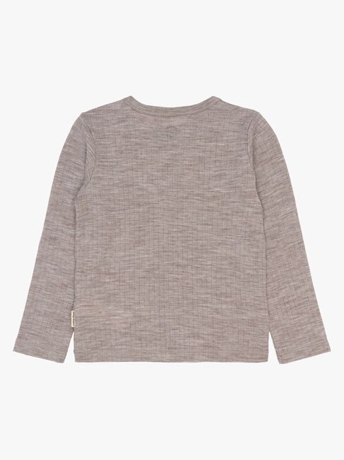 Mikk-Line  Langermet T-skjorte Merinoull, Melange Denver