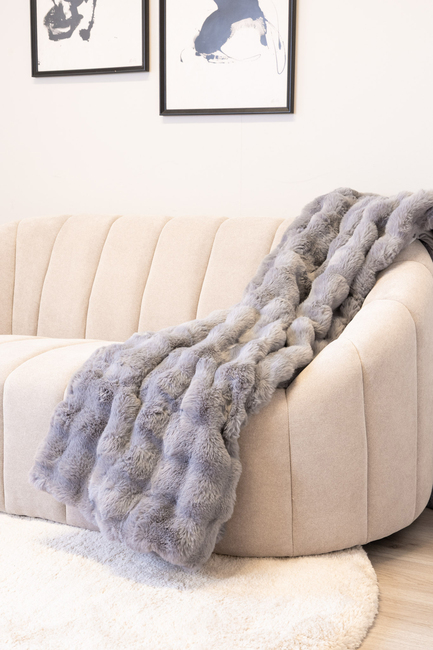 KMCarpets Bubble Pledd 130x170, Grå