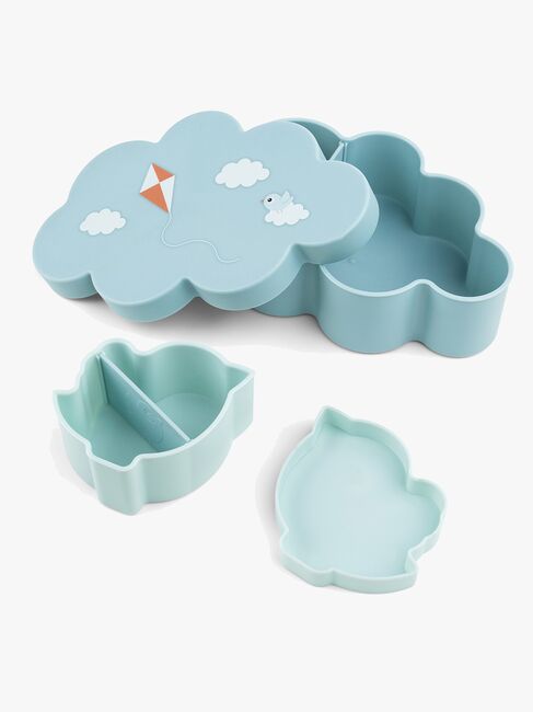 Done By Deer Lunsj- Og Snacksbokser med Sugerørkopp, Blue