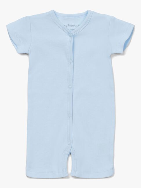 Tiny Treasure Summer Jumpsuit 2-Pack, White/Palm