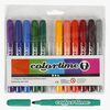 Colortime Tusj med 5 mm filtspiss, komplementærfarger, 12 stk.