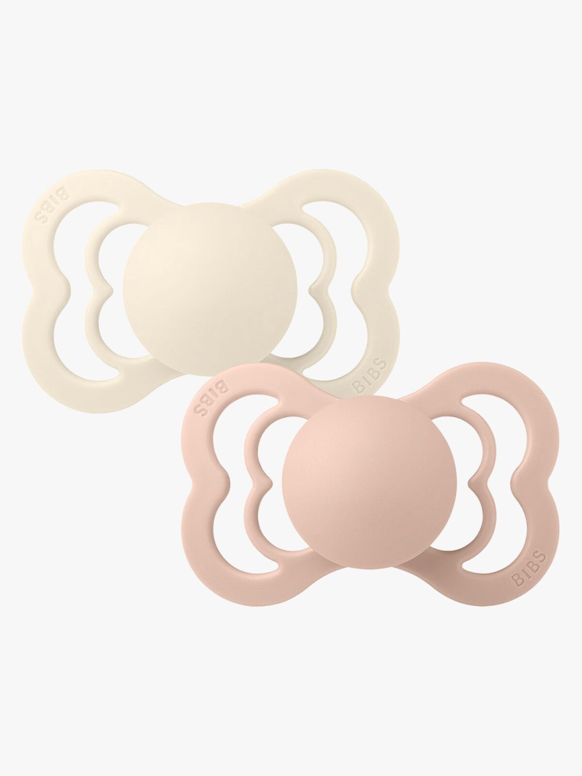 BIBS Supreme Smokk 2-pack Silikon Str 1, Ivory/Blush
