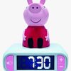 Peppa Gris Digital Vekkeklokke med Nattlampe