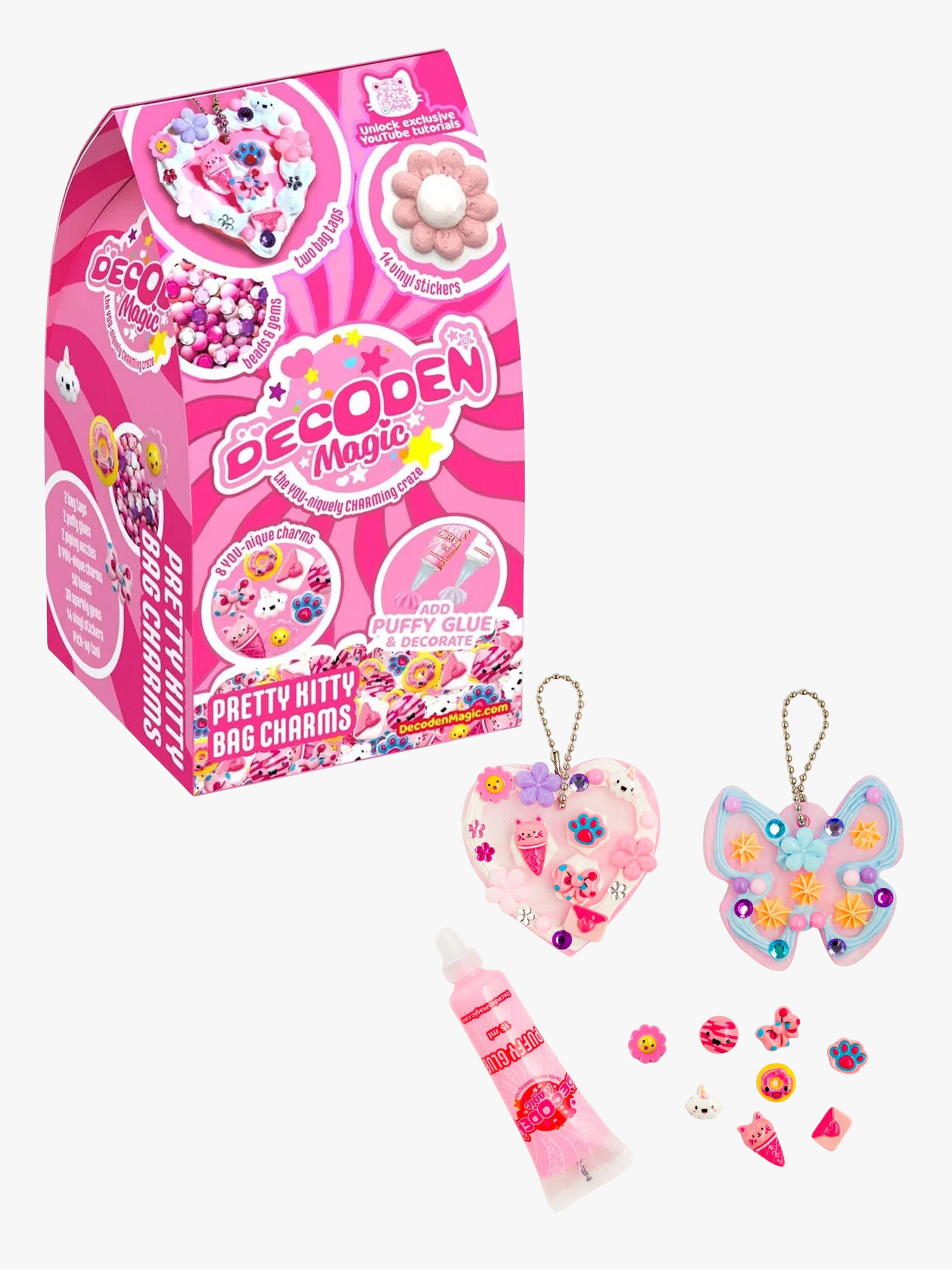 Decoden Magic Mini Pretty Kitty Hobbysett Veskesmykker - DIY & Hobbysett - Metall,Plast