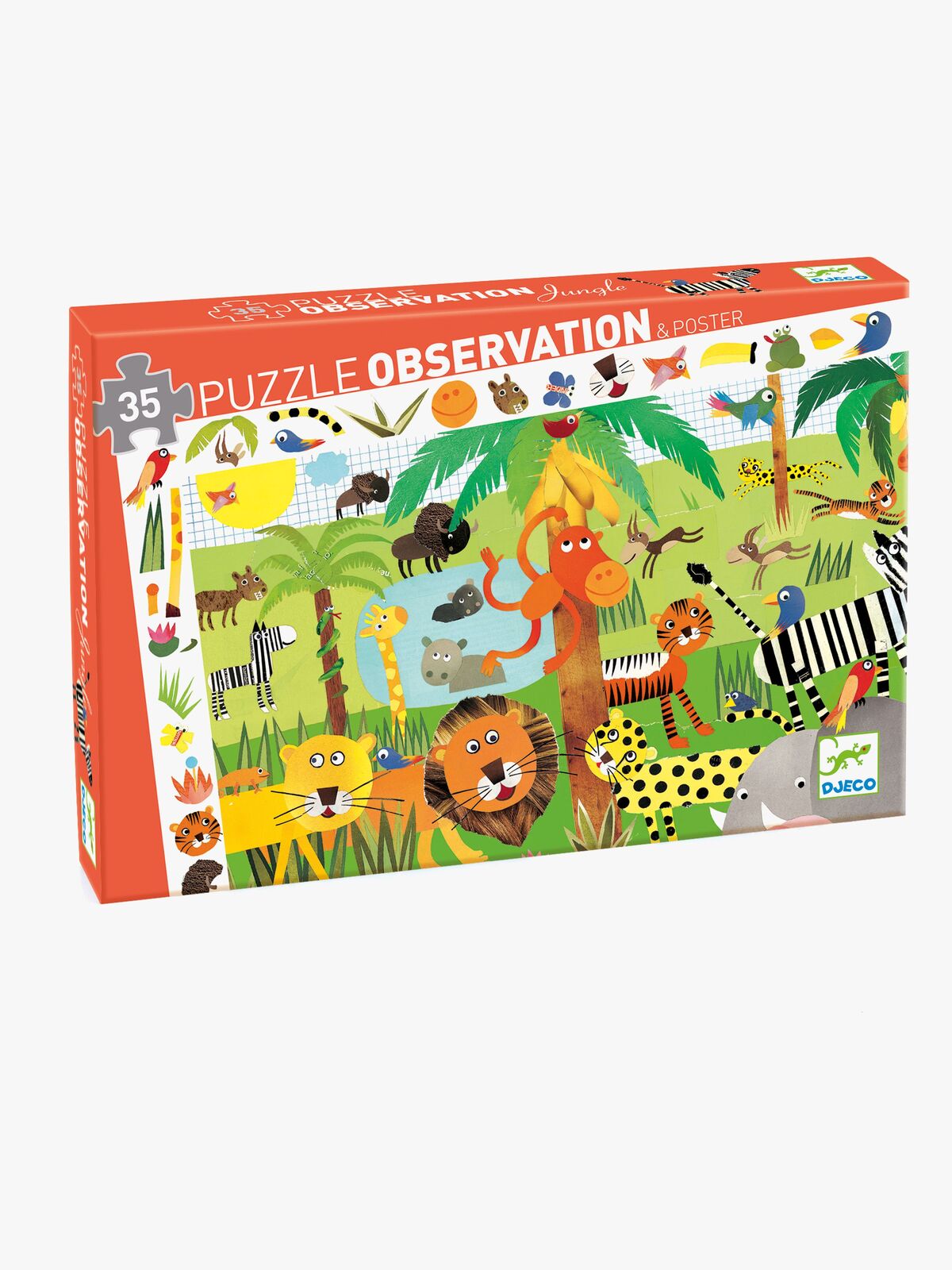 Djeco Observasjonspuslespill Djungel 35 Brikker