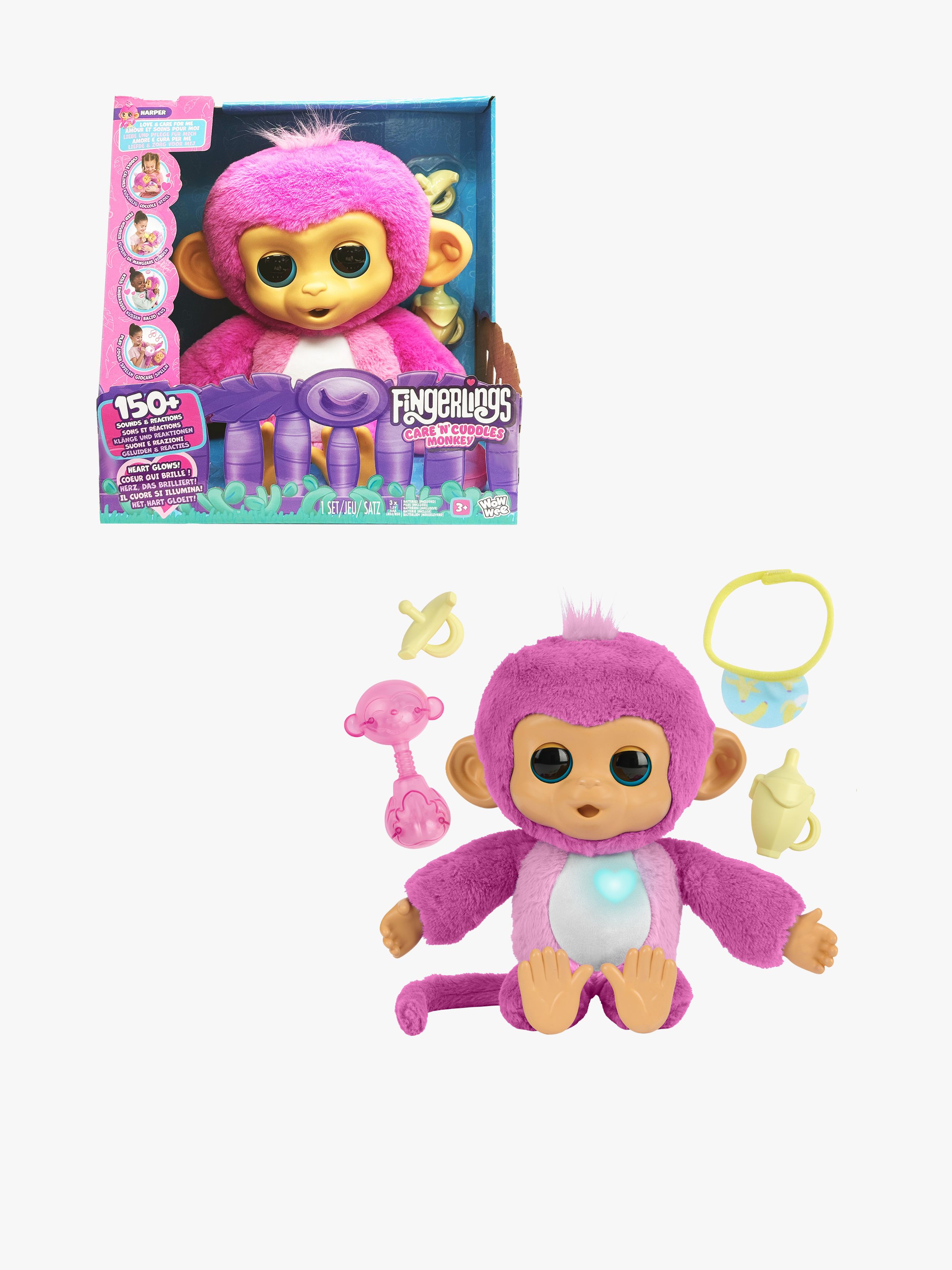 Fingerlings Interaktivt Kosedyr Care N Cuddles - Interaktive Leker