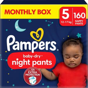 Pampers Baby Dry Night Pants Bleier Str 5 12–17 kg 160-pack