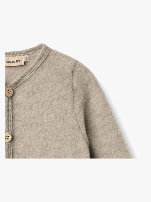 Wheat Kari Fleecejakke Merinoull, Khaki Melange