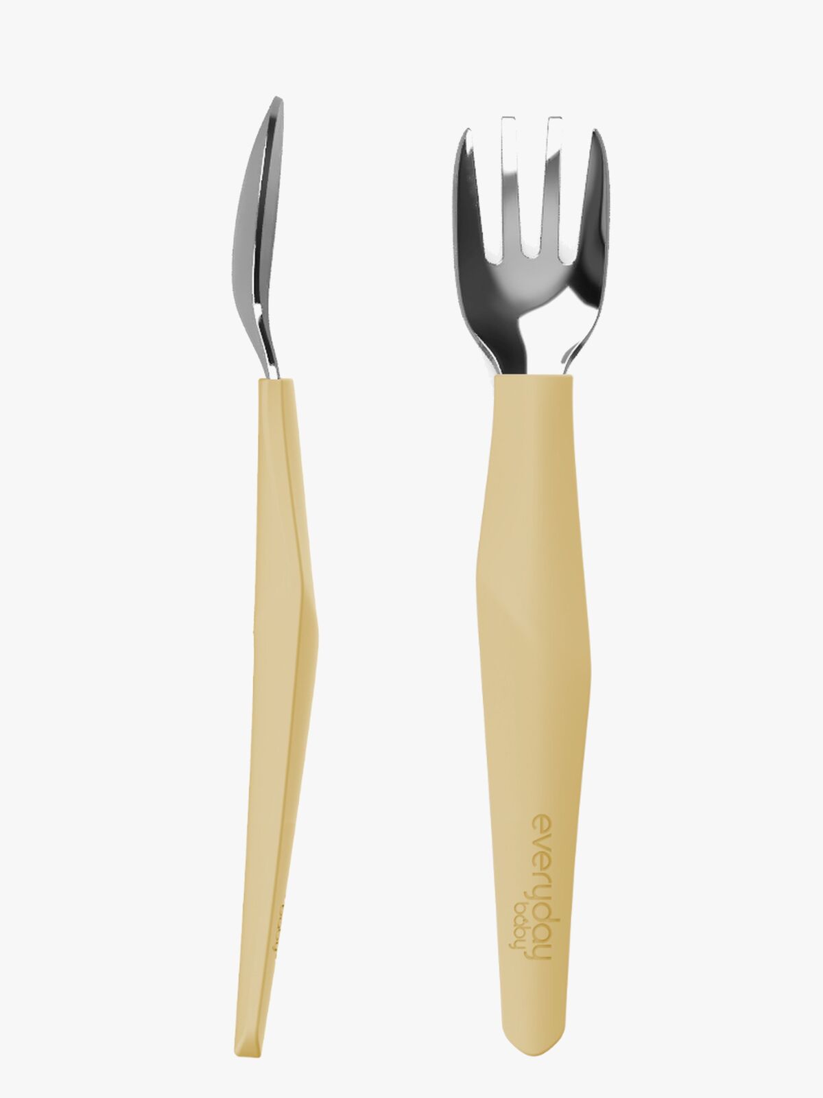 Everyday Baby Bestikksett Silikon 2-pack, Gul