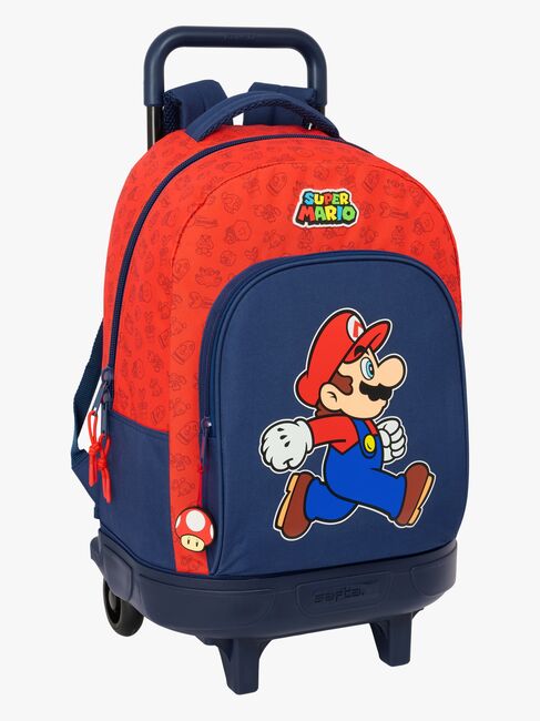 Super Mario Compact Trolley Trillekoffert 33L Trick, Mørkeblå/Rød
